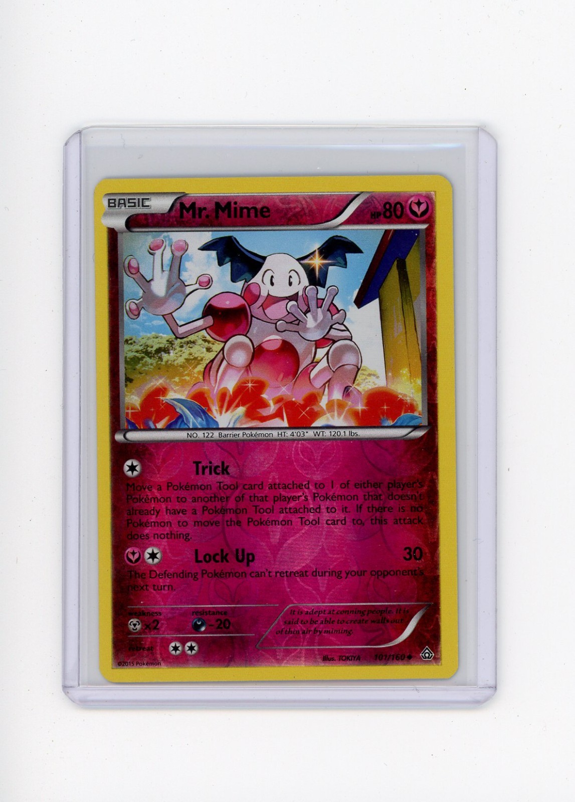 2015 Mr. Mime XY Primal Clash 101/160 Reverse Holo Pokémon Card NM