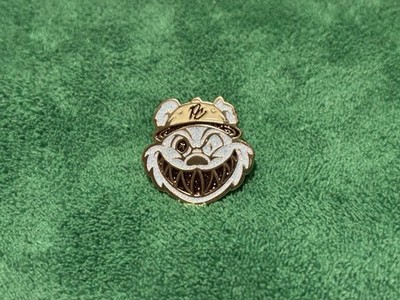 Pinzcity White Glitter Dark Brown Grill Scare Bear Gold Hat Pin Mystery Pin
