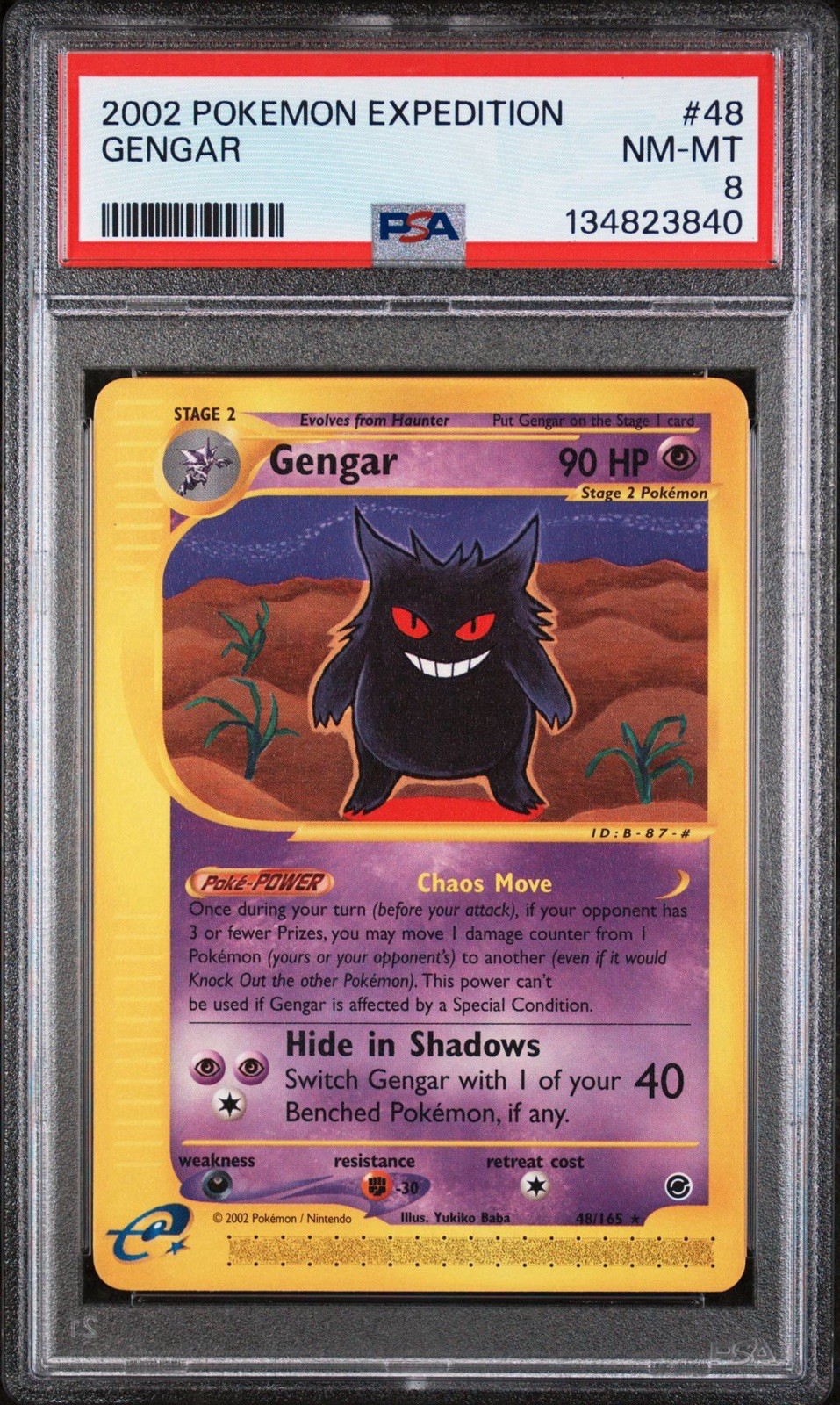 Pokemon Expedition Gengar 48/165 PSA 8 NM-Mint Rare