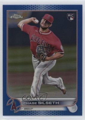 2022 Topps Chrome Update Blue Refractor /199 Chase Silseth #USC127 Rookie RC uk2