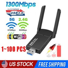 USB 3.0 Wireless WIFI Adapter 1300Mbps Long Range Dongle Dual Band Network lot