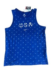 Nike Men's Team USA Club Tank Top FN0879 417 M Blue Print New With Tags