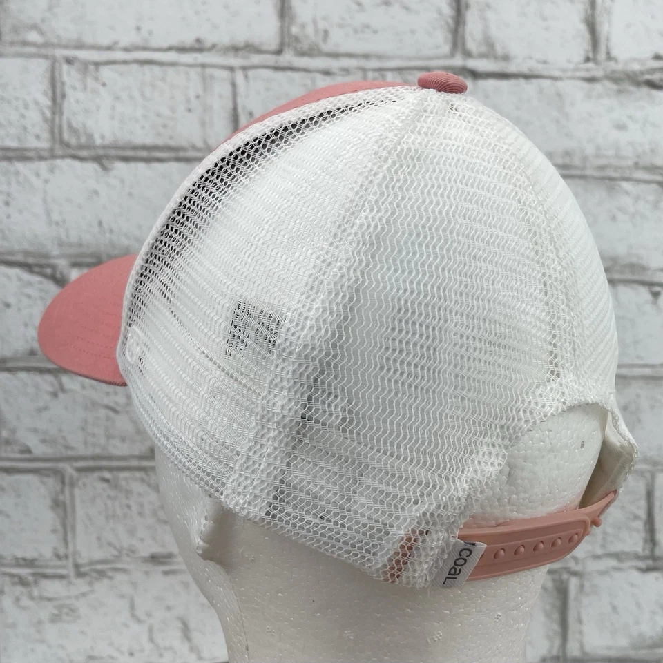 Parche bordado carbón para mujer rosa blanco lona Snapback camionero sombrero gorra Foto 3 de 4