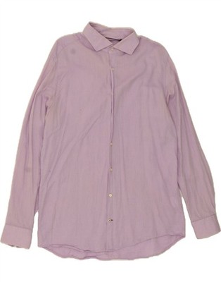 JOOP Mens Slim Fit Shirt Size 17 1/2 XL Purple Cotton DE31