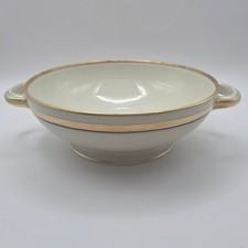 Vintage Thomas Germany Porcelain Cream Soup Bowl Gold Cobalt Blue 06229