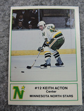 1985-86 Minnesota North Stars 7-Eleven Keith Acton #10 Hockey Card