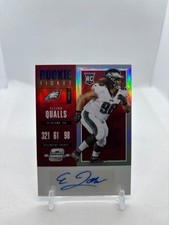 2017 Panini Contenders Optic Elijah Qualls Rookie Ticket Auto Red Prizm /75 #176