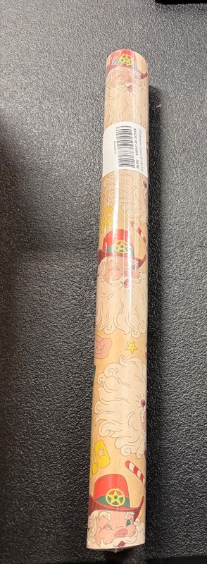 Single Roll Christmas Wrapping Paper - 17" x 120" - Santa