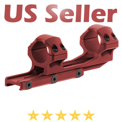 UTG Leapers ACCU-SYNC 1'' Medium Profile 50mm Offset Rings - Red - AIR11850AR