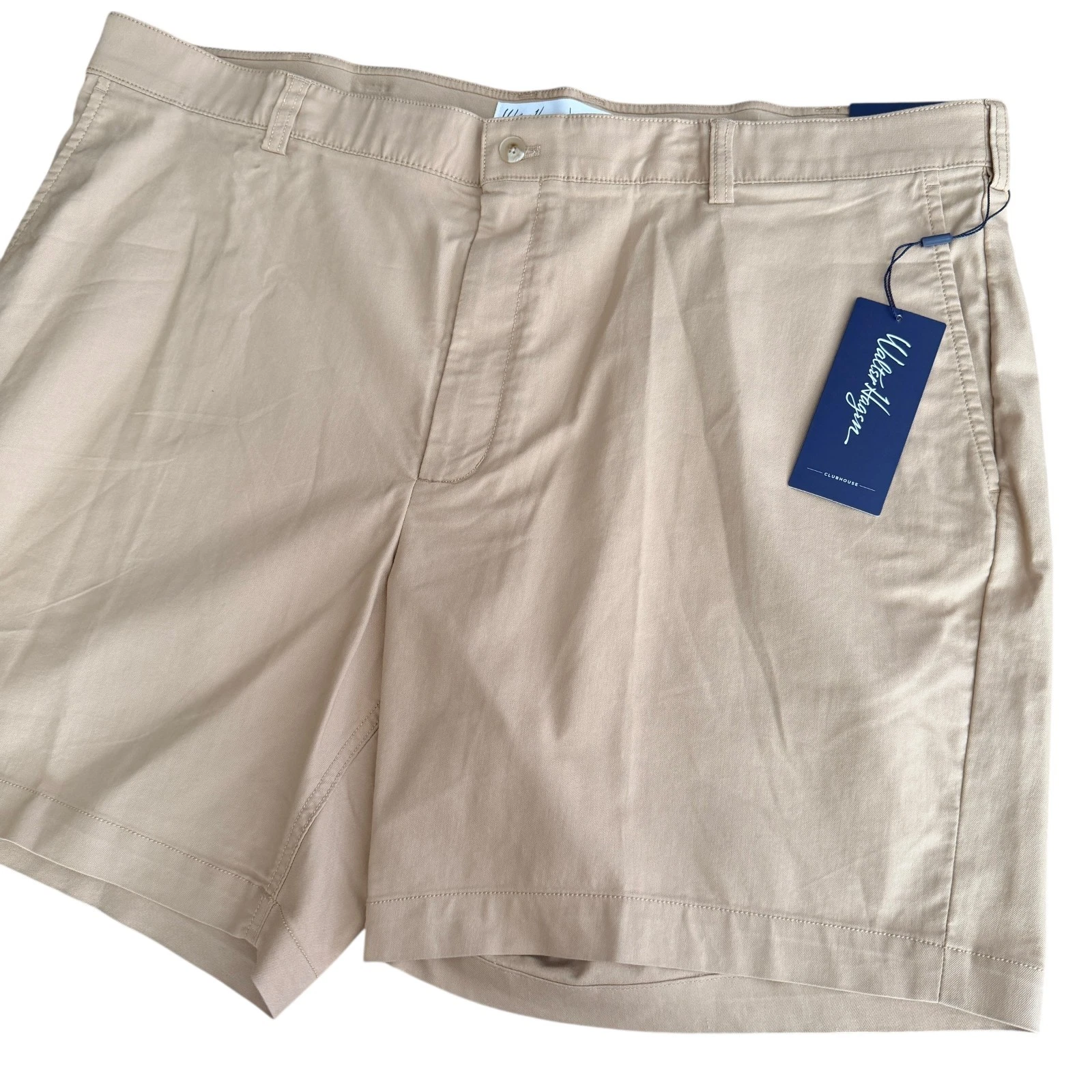 NEW Walter Hagen Clubhouse Chino Shorts Golf Classic Khaki Mens 42 8" Ins. $70