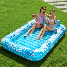 Sloosh Inflatable Tanning Pool Lounger Float 85 X 57 Extra Large Pool Floats