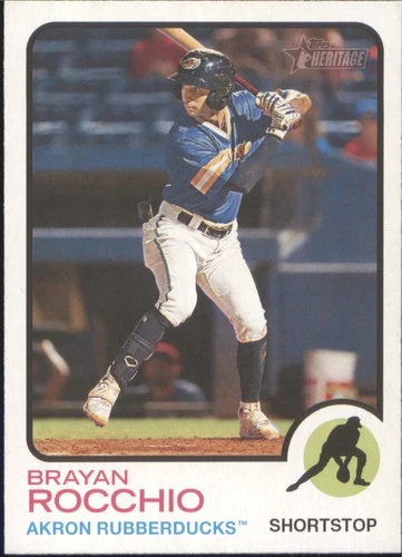 2022 Topps Heritage Minor League #4 Brayan Rocchio Akron RubberDucks