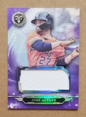 2019 TRIPLE THREADS JOSE ALTUVE JUMBO JERSEY  1/27 & BAT RELIC 6 CARD LOT