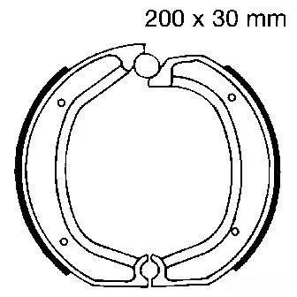 Bremsbacken Hinten EBC 860 Ohne Federn FüR BMW R 80 7S Bj. 1977-1980-image