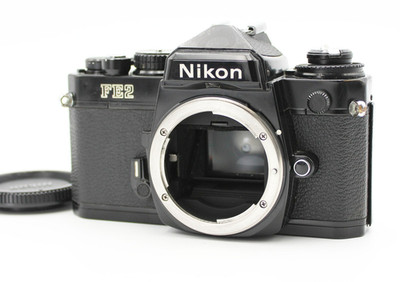 Nikon FE2 Black Body 35mm SLR Film Camera Exc+4 Tested from Japan
