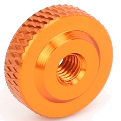 Knurled Nut Aluminium M4 Pack 10 Flat Shape Schrauben Nut M4x14x5