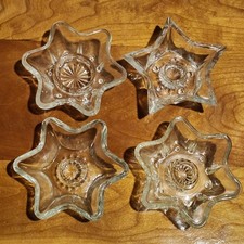 Vtg Candlestick Holders Pressed Glass By Anch...