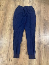 Vintage 80s Nike Windbreaker Track Pants Sz L Nylon Swoosh Logo Made In USA Blue