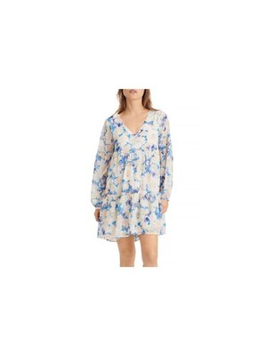SANCTUARY Womens Baby Doll Dress Blue Long Sleeve Pull-on Style Lined 6 |  eBay