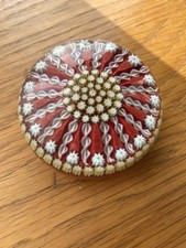 Perthshire art glass 16 Spoke millefiori paperweight, central cane with P