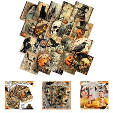 Vintage Halloween Fabric Squares 10x10 Inches Quilting Sewing Craft Patchwork