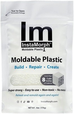 InstaMorph Reusable Moldable Plastic for Crafts,Sculpting,Cosplay,More 6oz | Mel