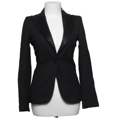 Roberto Cavalli at H&M, Blazer, Größe: 34, Schwarz, Polyester/Viskose/Wolle #I12