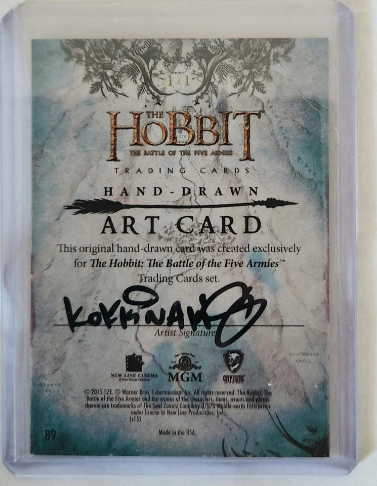 Cryptozoic 2015 The Hobbit Battle Of 5 Armies Sketch Card By Achilles Kokkinakis - Image 2 of 2