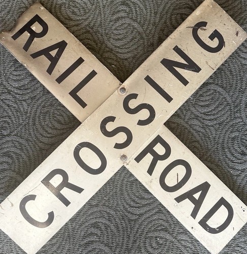48"x48" Vintage Railroad Crossing Crossbuck Sign