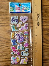 17 puffy stickers. My little pony friendship is magic stickers single sheet.