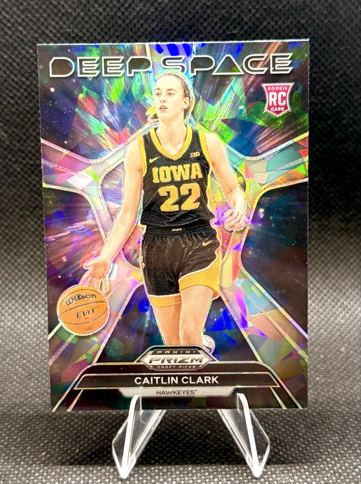 2024 Panini Prizm Draft Picks - Deep Space Caitlin Clark #8 Ice Prizm (RC)