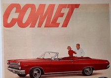 Vintage Print advertisement ad Car 1965 Mercury COMET Caliente Convertible red