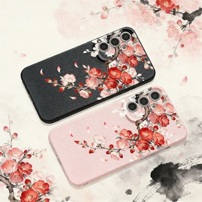 Pflaumenblüten Weich Hülle für Samsung Galaxy S26 Ultra S25 FE S24 S23 A17 A16