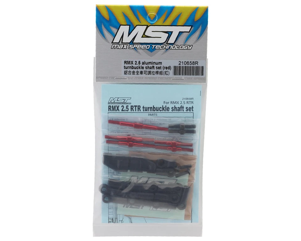 MST RMX 2.5 Aluminum turnbuckle set (red) [MXS-210658R] - Image 2 of 2