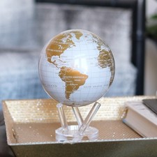 White and Gold Mova Globe 4.5 - New