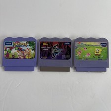 Lot Of 3 VTech V.Smile LEARNING SYSTEM GAME CARTRIDGES Batman  SpongeBob