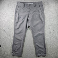 Under Armour Men Gray Golf Chino Pants Flat Front Straight Leg Size 36x30