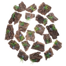 20 Pcs Reptile Tank Cork Bark Natural Tree Bark Background Terrarium Decor