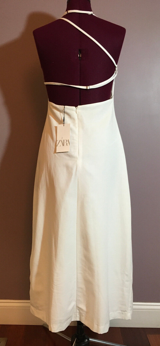 NWT ZARA Women's Open Back Linen Blend Dress White Size XS 2180/352 | eBay NWT ZARA Women's Open Back Linen Blend Dress White Size XS 2180/352 | eBay