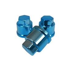 20x Blau Chrom Radmutternkappen 33mm Vernickeltem Kunststoff LKW Felgenschrauben