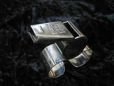 Whistle Brass Olympus w Double Clip 1 3/4" Across