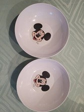 Vintage Walt Disney Mickey Mouse Bowls Melamine...Excellent Condition