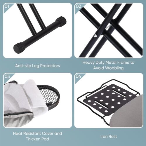 Heat resistant cover and thick felt pad, full-size hanging ironing board - Picture 4 of 7