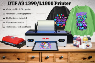 ACHI A3 DTF Printer Direct to Film T-shirt DIY Printer For Home Business Oven US