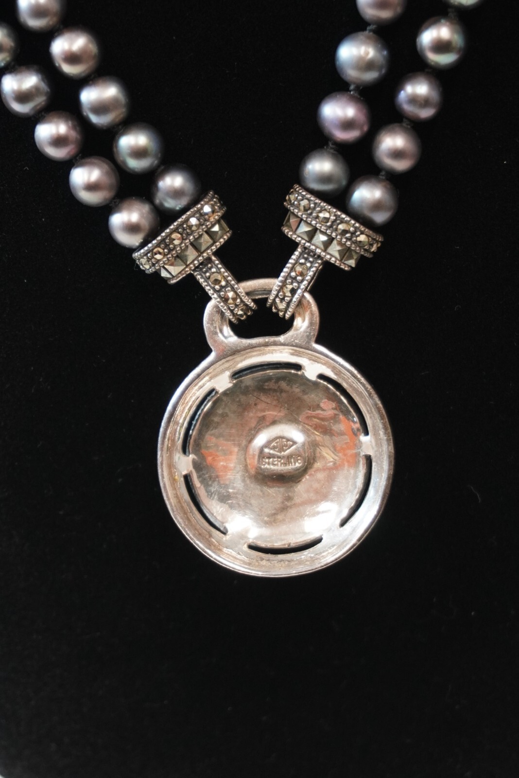 Sterling Silver Double-Strand Hematite Necklace - image 6