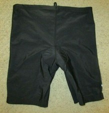 Unisex TYR Bike Shorts Black Padded Dri-Max Cycling Nylon/Spandex Cycle Sz L