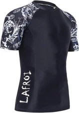 Men's Short Sleeve UPF 50+ Base layer Skins Compression Rash Guard (Medium) LY78