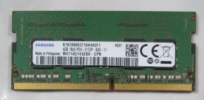 SAMSUNG 4GB 1RX8 PC4-2133P-SA0-11 M471A5143EB0-CPB 798036-001