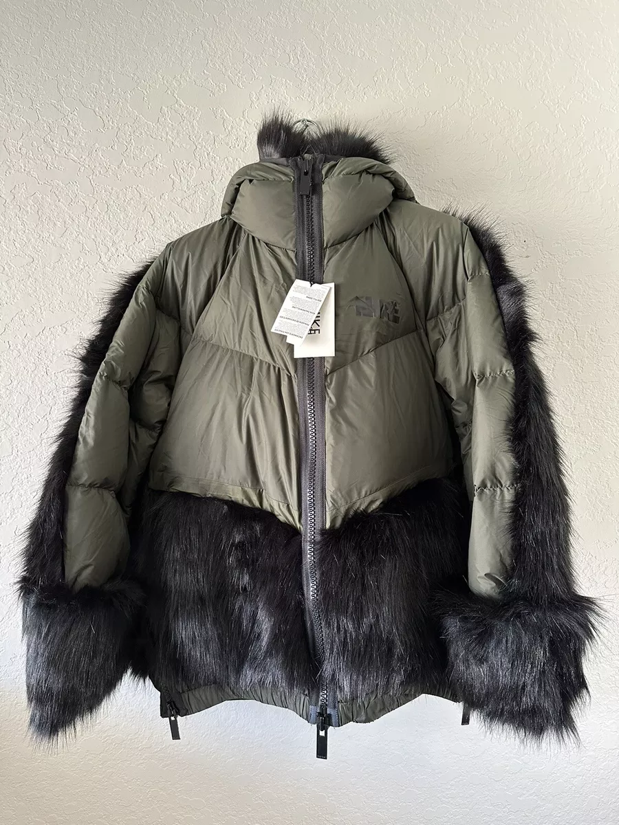 Sacai x Nike womens mrsp $600 Puffy Down Parka Coat Jacket S nikelab  ct3267-355