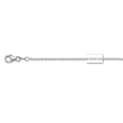 Platin 18'' Oval Kabel Glieder Anhänger Kette/Halskette 1,2 mm 3 Gramm